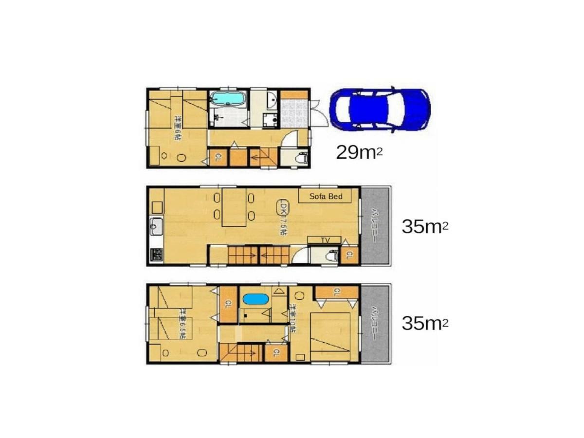 Villa Tennoji 100㎡, 1min Walk To Abeno Station, Carpark! *